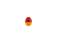 Plastic Egg Shaker Pair - Red/Orange