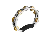 Traditional Hand ABS Tambourine - DualAlloy -White