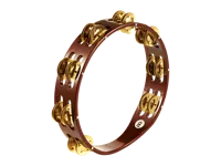 Traditional Tambourine 2 Rows - Brass - Brown