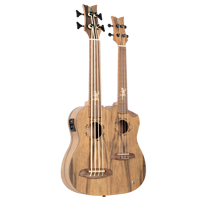 Double Neck Ukulele Bass - 4 String - Tenor - Acoustic-Electric 
