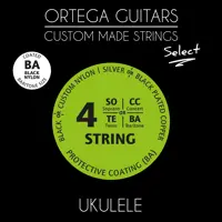 Ukulele Black Nylon Strings Coated - Baritone - Select