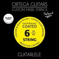 Guitarlele Black Nylon Strings Coated - 6String