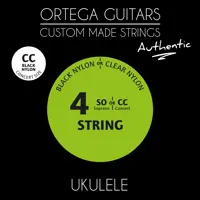 Ukulele Black Nylon Strings - Concert - Authentic