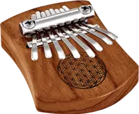 Solid Kalimba - 8-Notes - Flower of Life