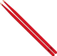 NINO® Drumsticks - 14" - red