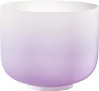 Crystal Singing Bowl 8" - B4 - Color-Frosted