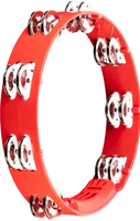 Tour ABS Tambourine - 2 Rows - Steel - red