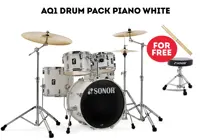 AQ1 Drum Pack - Studio Set - Piano White