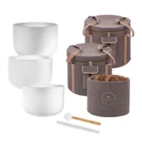 Crystal Singing Bowl Set - C3 / E3 / G3 / 440 Hz