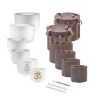 Om Crystal Singing Bowl Set (6 pcs.)