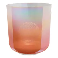 Essence Crystal Singing Bowl 9" - 128 Hz - Light Rose Gold / Flower of Life
