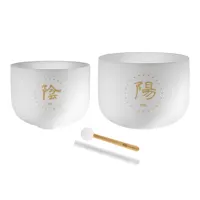 TCM Crystal Singing Bowl Yin & Yang Set